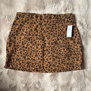 Old Navy Brown and Black Animal Print Skirt